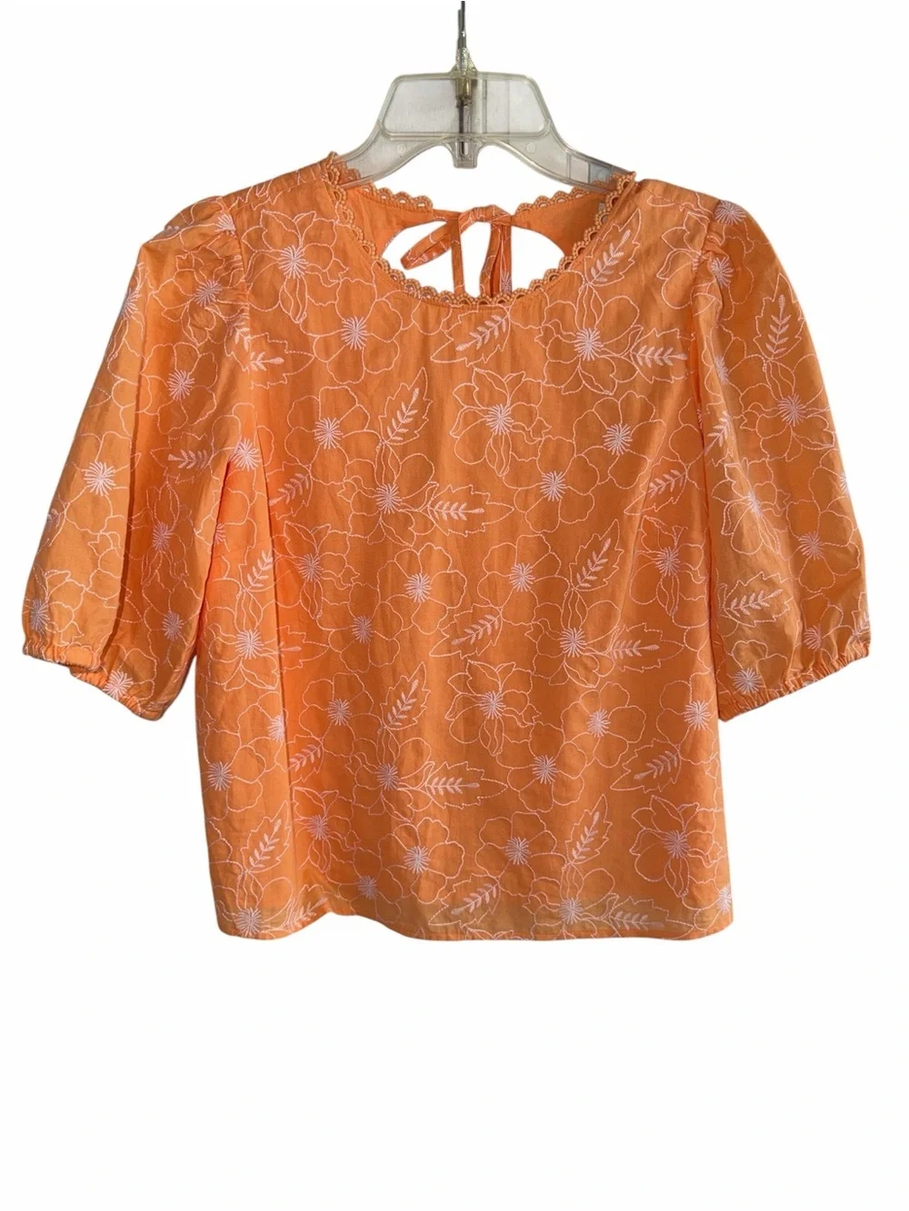 LOFT orange embroidered